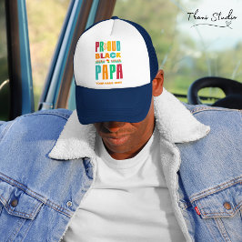 Trots zwart papa zwart geschiedenis maand familie trucker pet