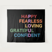 TROTS zwart tapijt Wandkleed (Voorkant (horizontaal))