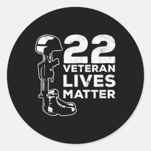 Trotse 22-veteraan leeft zelfmoordbewustzijn ronde sticker