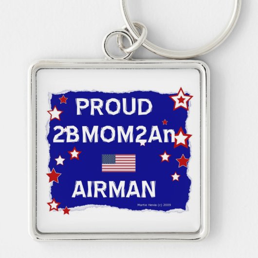 Trotse 2B Mom 2An Airman Sleutelhanger (Voorkant)