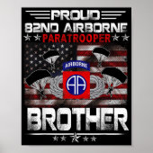 Trotse 82e Airborne Parachutist Broer Amerikaanse  Poster (Voorkant)