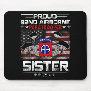 Trotse 82e Airborne Parachutist Zuster Amerikaanse Muismat