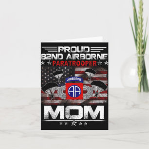 Trotse 82nd Airborne Paratrooper Moeder Vs Vlag - Kaart