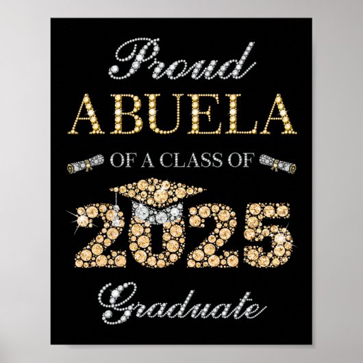 Trotse Abuela van een CL van 2025 Afstuderen Poster (Voorkant)