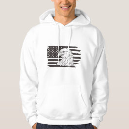 Trotse adelaar met Amerikaanse vlag Hoodie
