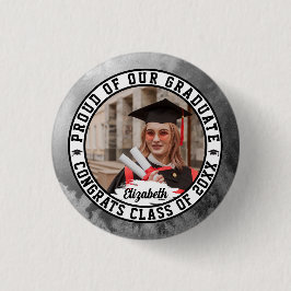 Trotse afgestudeerde Trendy afstudeerfoto Cute Ronde Button 3,2 Cm