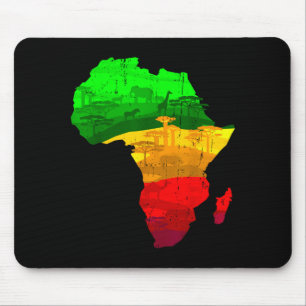 Trotse Afrika kaart groen geel rood Afrikaanse tro Muismat