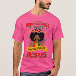 Trotse Afro-Amerikaanse Melanine Black Geloof God T-shirt