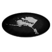 trotse Alask State love Map Outline Rocky Map AK Snijplank (Hoek)