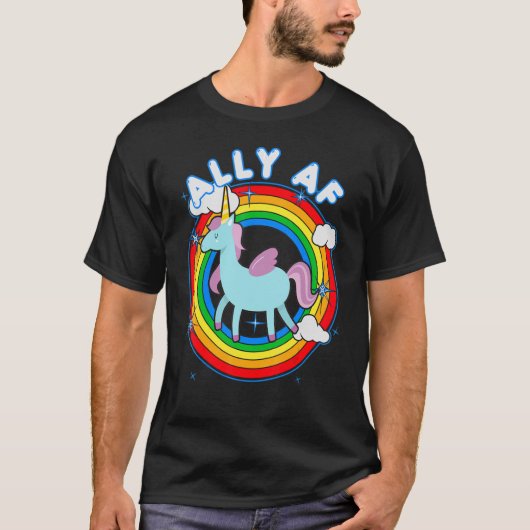 Trotse Ally Af Gay Pride Bondgenoten Rainbow Pride T-shirt (Voorkant)