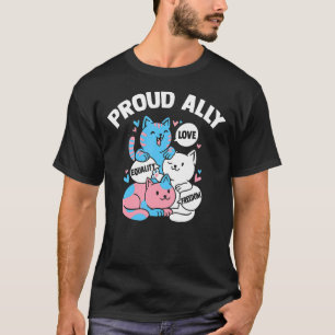 Trotse Ally Gay LHBTQ Beweging Transgender Pride P T-shirt