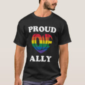 Trotse Ally LGBTQ Pride T-shirt (Voorkant)