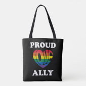 Trotse Ally LGBTQ Pride Tote Bag (Achterkant)