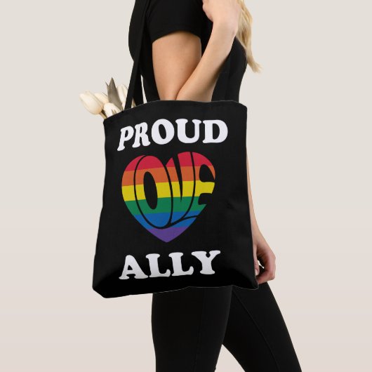 Trotse Ally LGBTQ Pride Tote Bag (Dichtbij)
