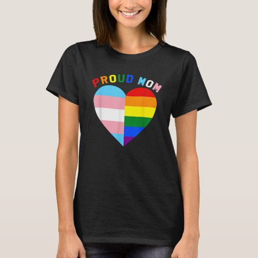 Trotse Ally LGBTQ Transgender Trotse Moeders Voor  T-shirt (Voorkant)
