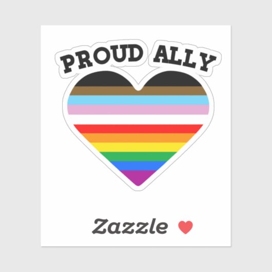 Trotse Ally / Progress Pride Sticker (Vel)