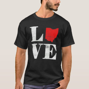 Trotse Amerika Burger Staatsvlag Landkaart Liefde T-shirt