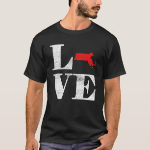 Trotse Amerika Burger Staatsvlag Landkaart Liefde T-shirt