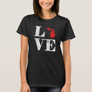 Trotse Amerika Burger Staatsvlag Landkaart Liefde T-shirt