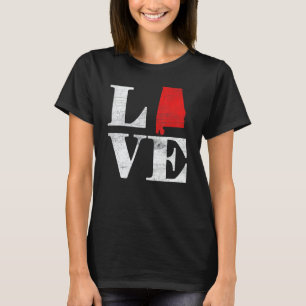Trotse Amerika Burger Staatsvlag Landkaart Liefde T-shirt