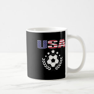 Trotse Amerika Voetbalfans T-shirt - Usa Vlag Voet Koffiemok