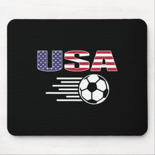 Trotse Amerika Voetbalfans T-shirt - Usa Vlag Voet Muismat