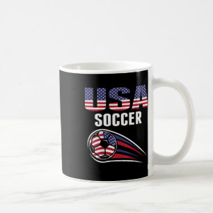 Trotse Amerika Voetbalteam Supporter Usa Vlag Voet Koffiemok