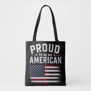 Trotse Amerikaan Amerikaanse Vlag Patriottisch Tote Bag