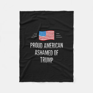 Trotse Amerikaan - Beschaamd Over Trump - Vintage  Fleece Deken
