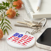 Trotse Amerikaan Born Free Freedom Lovers Onafhank Sleutelhanger (Voorkant Rechts)