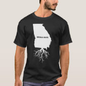 Trotse Amerikaan geteeld met Georgia State Roots T-shirt (Voorkant)
