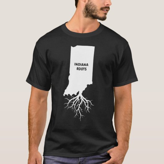 Trotse Amerikaan geteeld met Indiana State Roots T-shirt (Voorkant)