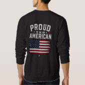 Trotse Amerikaan Patriotische Vlag Basic Trui (Achterkant)