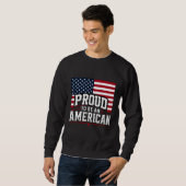 Trotse Amerikaan Patriotische Vlag Basic Trui (Voorkant volledig)