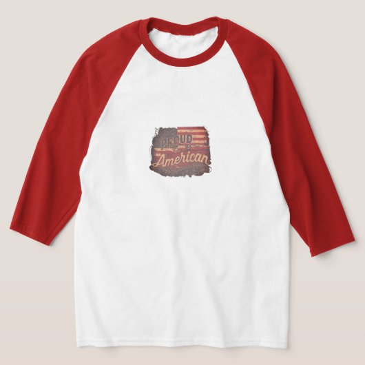 Trotse Amerikaan. T-shirt (Laagn)