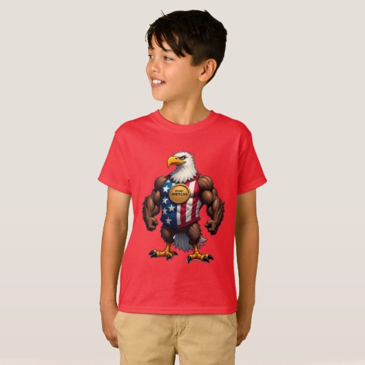 TROTSE AMERIKAANSE BALD EAGLE Patriotic T-shirt (Voorkant volledig)
