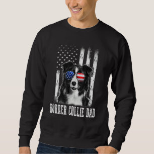 Trotse Amerikaanse Border collie Vlag Honden Vader Trui