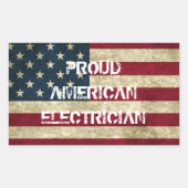 Trotse Amerikaanse elektricien Sticker (Voorkant)