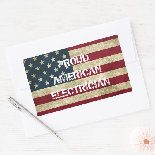 Trotse Amerikaanse elektricien Sticker (Envelop)