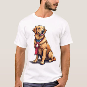 Trotse Amerikaanse Goud Retriever Vintage T-shirt