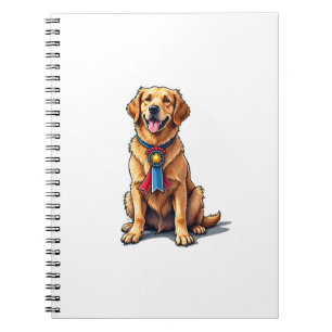Trotse Amerikaanse Goud Retriever Vintage T-shirt Notitieboek