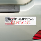 Trotse Amerikaanse kapitalist Bumpersticker (Op auto)
