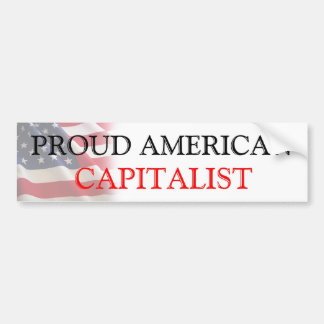 Trotse Amerikaanse kapitalist Bumpersticker