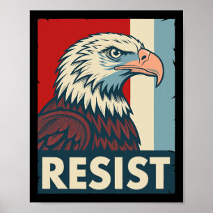 Trotse Amerikaanse Ld Eagle - Anti Trump - Weersta Poster