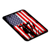 Trotse Amerikaanse lijnwerker Patriottische nutsbe Magneet (Rechterzijde)