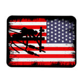 Trotse Amerikaanse lijnwerker Patriottische nutsbe Magneet (Horizontaal)