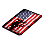 Trotse Amerikaanse lijnwerker Patriottische nutsbe Magneet (Linkerzijde)