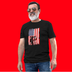 Trotse Amerikaanse lijnwerker Patriottische nutsbe T-shirt