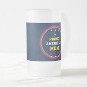 Trotse Amerikaanse Moeder 4 juli Matglas Bierpul (Voorkant rechts)