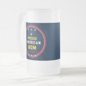 Trotse Amerikaanse Moeder 4 juli Matglas Bierpul (Voorkant links)